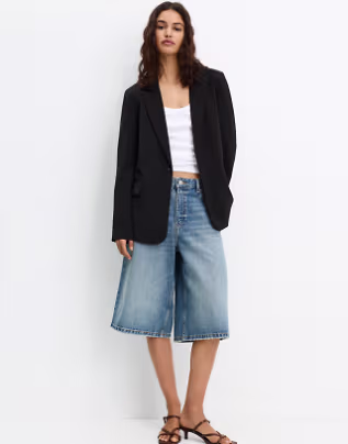 Pull&Bear basic blazer in black